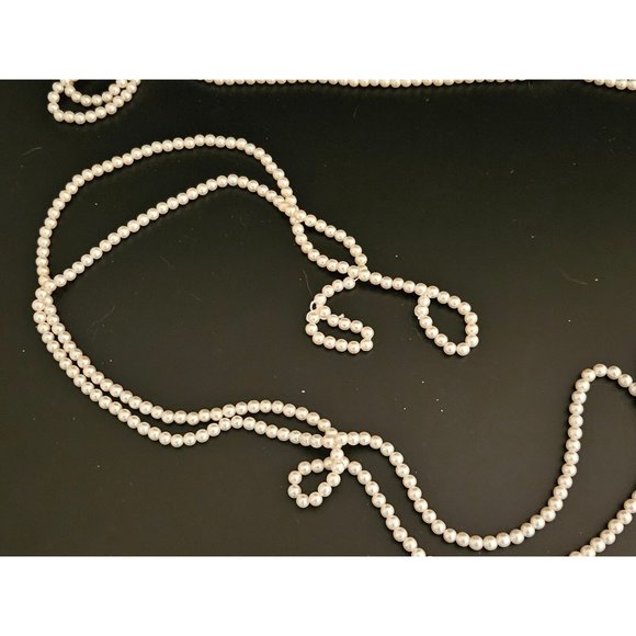 Vintage Crystal Pearl Garland 118 in in length - Picture 1 of 7